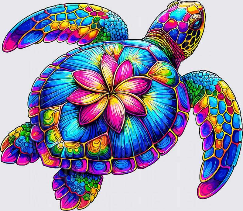 Hawaiian Sea Turtle Tie-Dye Hawaii Colorful Beach Summer T-Shirt