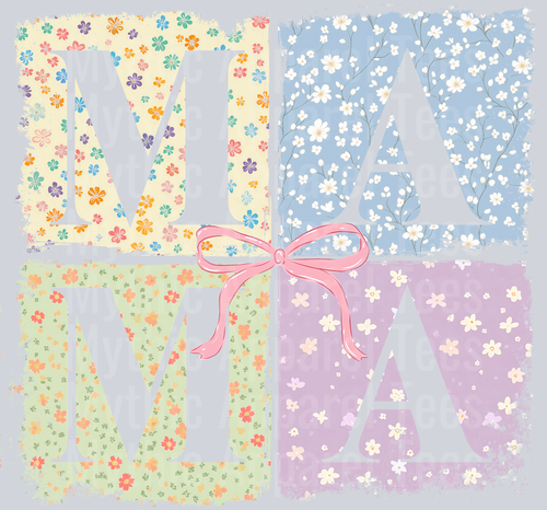 MaMa Floral Boxes 4 colors DTF mama transfers
