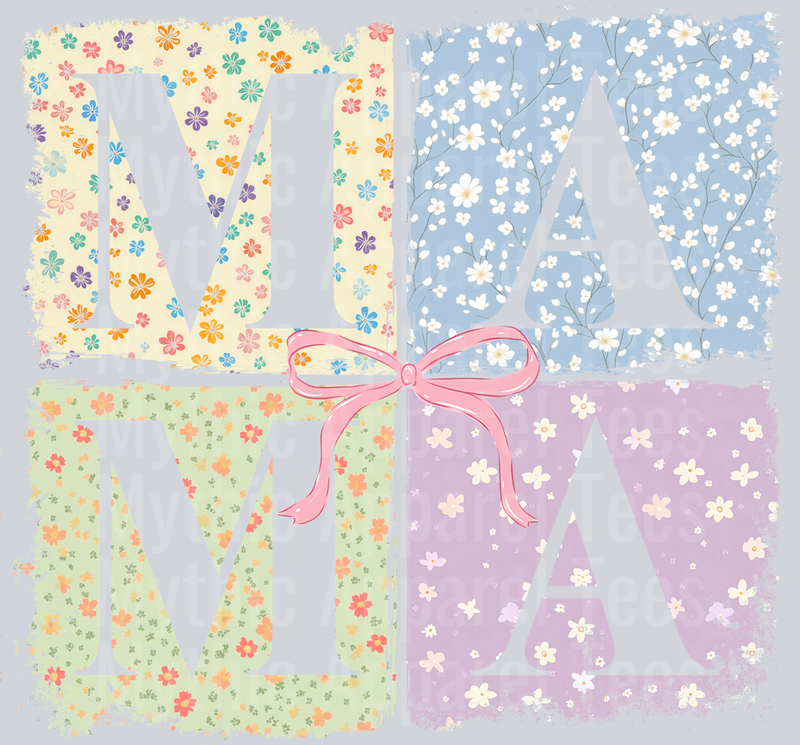 MaMa Floral Boxes 4 colors DTF mama transfers