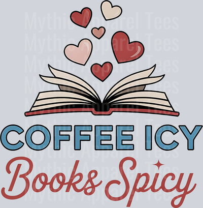 Coffee Icy books spicy DTF Book Transfers