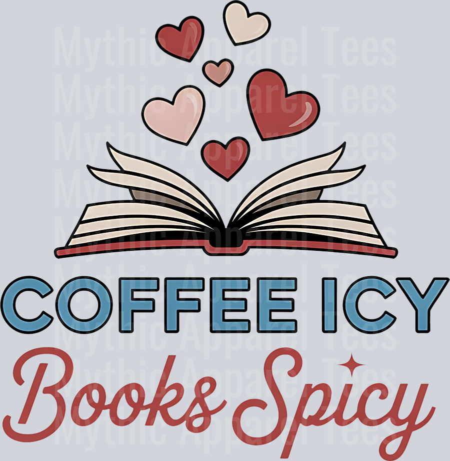 Coffee Icy books spicy DTF Book Transfers