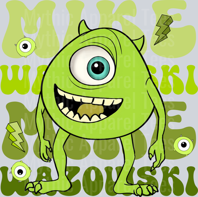 Mike Wazowski Monsters Inc DTF Disney Transfers