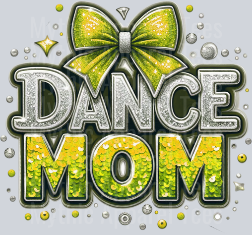 009 Dance Mom Sequins Gold DTF Dance Mom Transfers