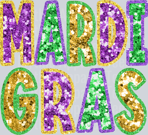 AZ728 Mardi Gras Rhinestone