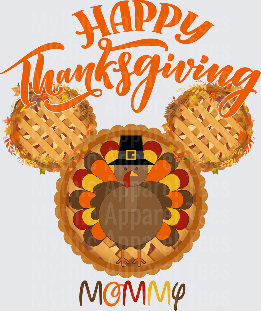 Disney Fall and Thanksgiving Mickey Mouse Ear Pie Turkey Mommy