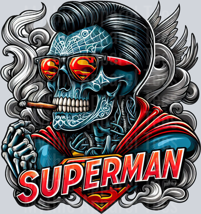 Superman Blunt Skull Pt 2 DTF Superhero Transfers