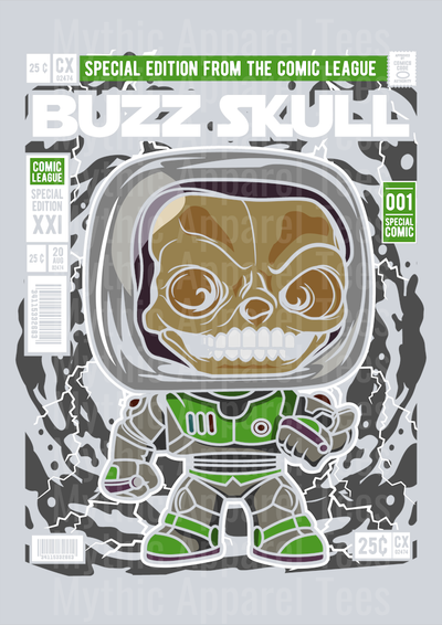 Toy Story Skull Comic Book Cover STYLE DTF Pop Culture Transfers