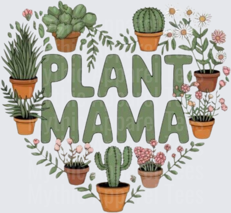 Plant Lovers Plant Mama Heart Shaped Succulents Cactus Floral