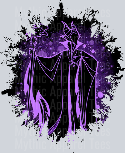 Maleficent Disney Villain 2 Dark Silhouette Color Splash Crystal Ball Vision