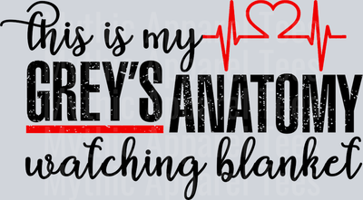 Greys Anatomy Watching Blanket Plain