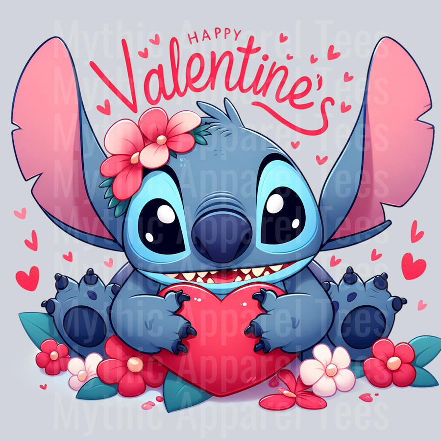 Stitch Valentines Day 5 DTF Stitch Valentine's Day Transfers