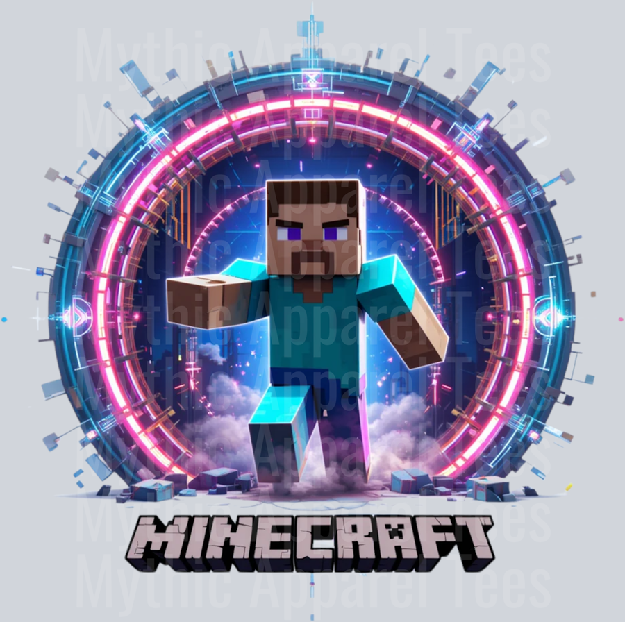 Steve coming through a portal Minecraft Gaming Pop Culture Video Games