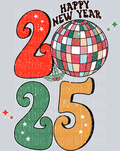 HAPPY NEW YEAR 2025 DISTRESSED