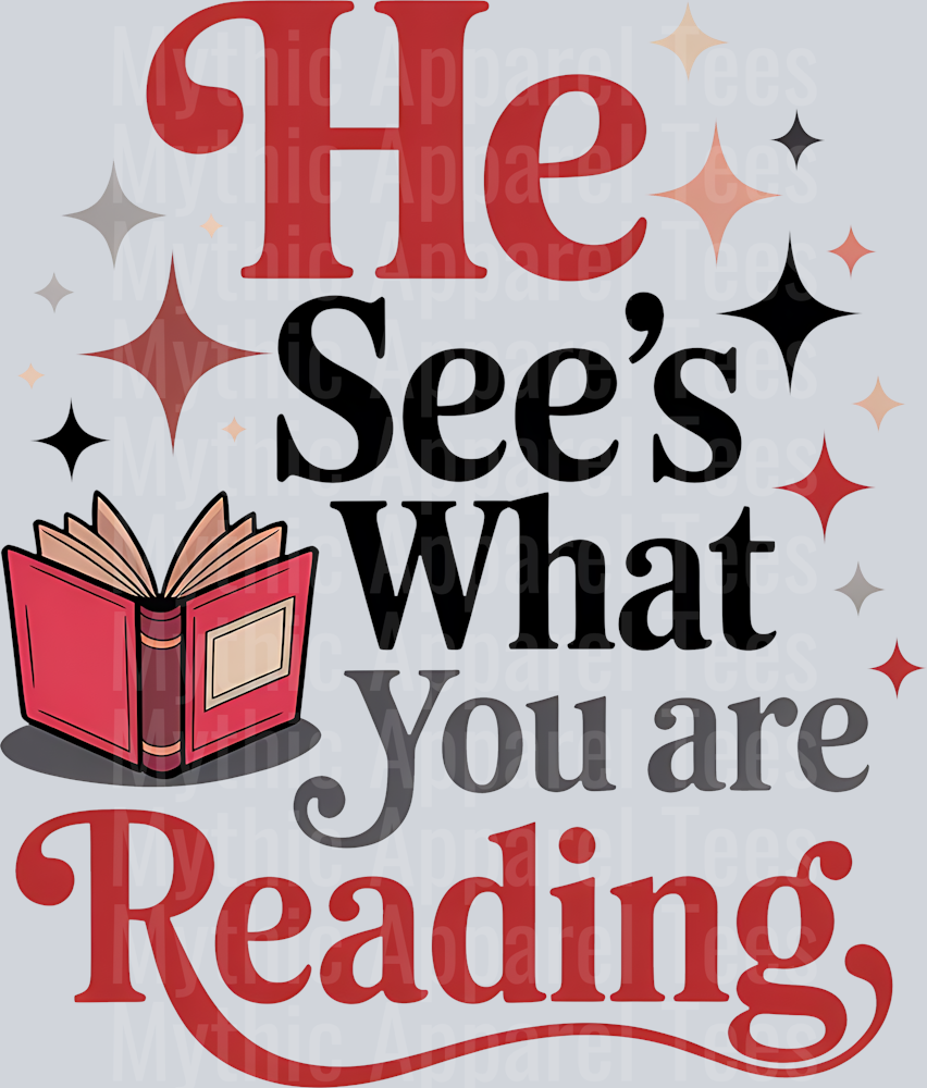He sees what you are reading 2 DTF Book Transfers
