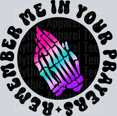 Color Remember Me In Your Prayers Pocket