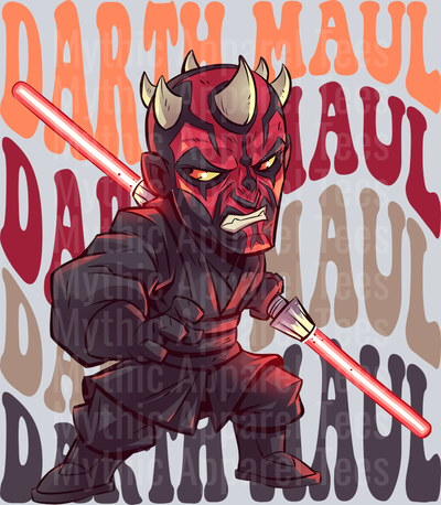 Darth Maul Star Wars Stacked Name Disney