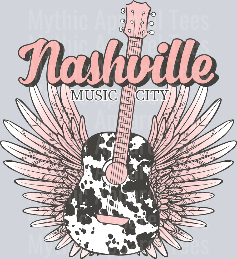 Nashville music City Cow print Western