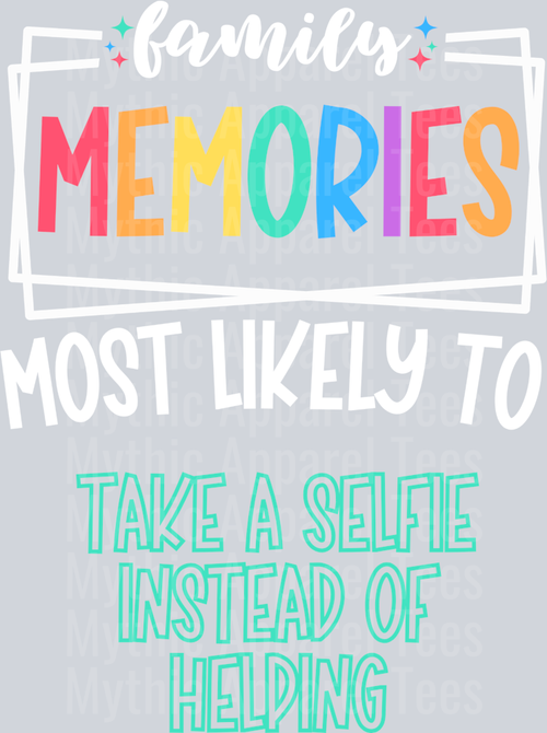 take a selfie instead of helping