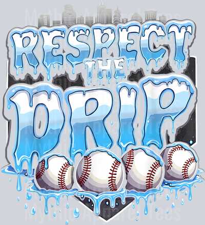 Respect Baseball Drip Boys Ice Cream The Drip Youth DTF Baseball Transfers