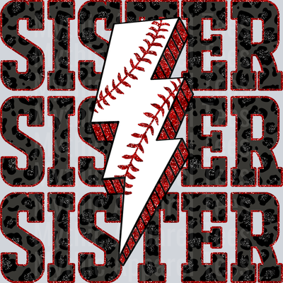 Baseball Sister Stacked School Spirit & Sports