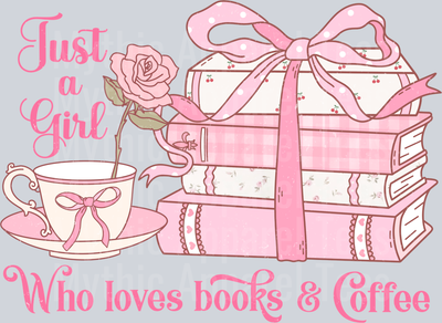 CB008-Just A Girl Who Loves Books & Coffee