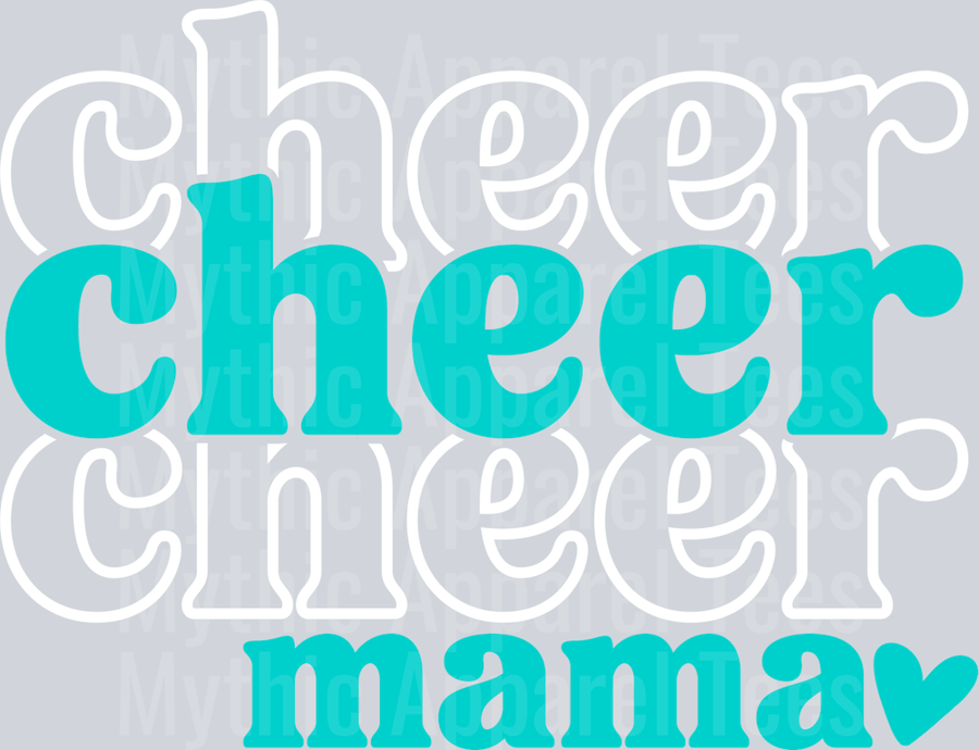 Cheer Mama Stacked Blue and White