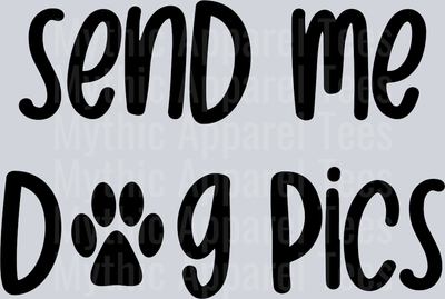 Send me dog pics paw print DTF Dog Transfers