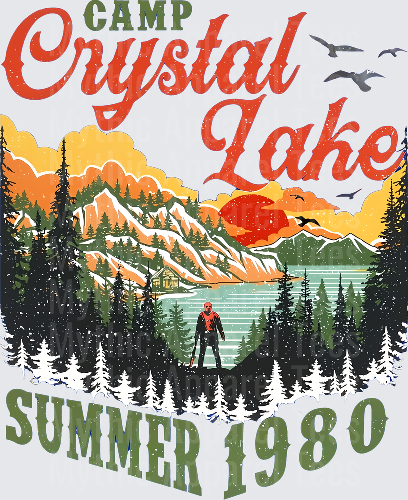 Camp Crystal Lake Summer 1980 Jason Voorhees Friday the 13th Vintage Retro Wilderness Scene