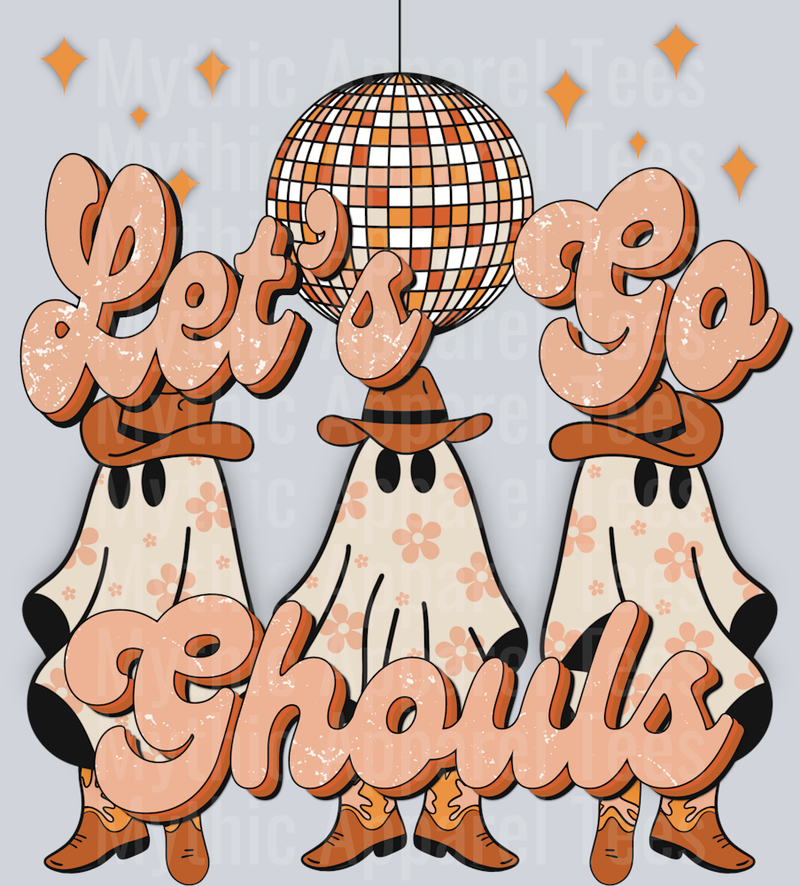 Lets go ghouls Funny DTF Halloween Transfers