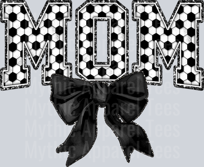 Soccer Mom With Bow School Spirit & Sports