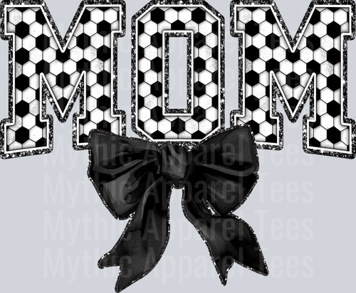 Soccer Mom With Bow School Spirit & Sports