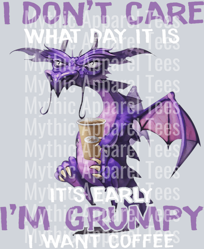I dont care im grumpy DTF Coffee Transfers
