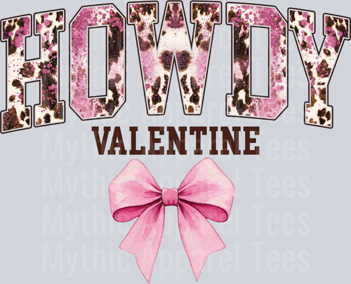 Howdy Valentine Coquette Western DTF Valentines Day Transfers
