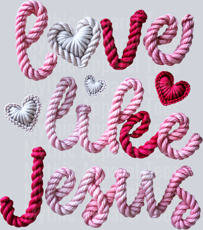 Love Like Jesus Faux Yarn Valentines Day