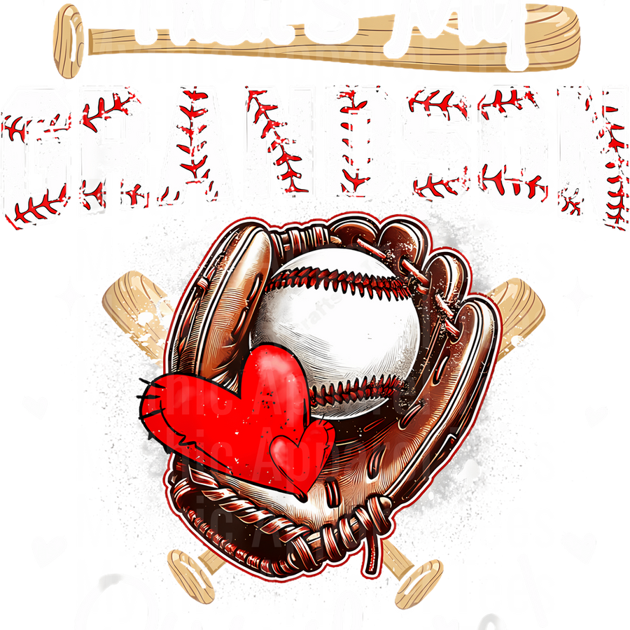 Grandma Grandpa Grandparents Baseball DTF Transfer