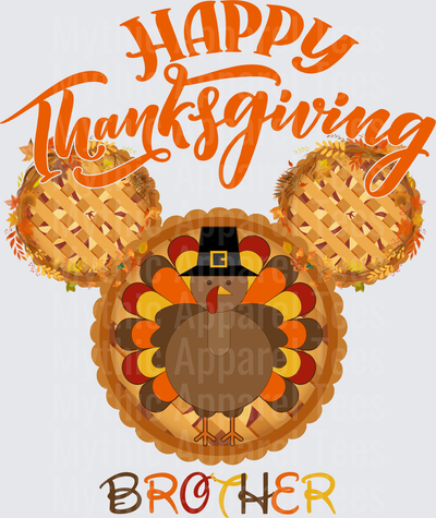 Disney Fall and Thanksgiving Mickey Mouse Ears Pilgrim Turkey Brother