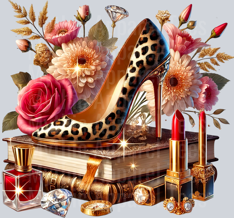 4 Leopard Heels Glam DTF Glam Transfers