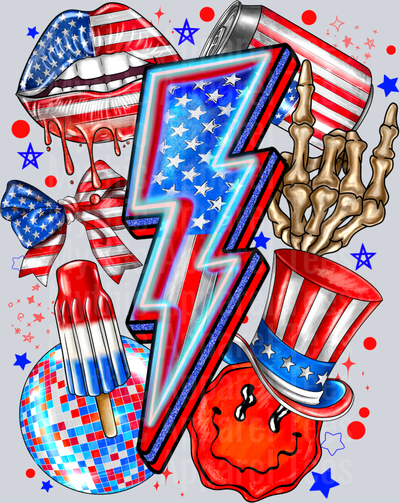 Smiley face America Patriotic 4th of july
