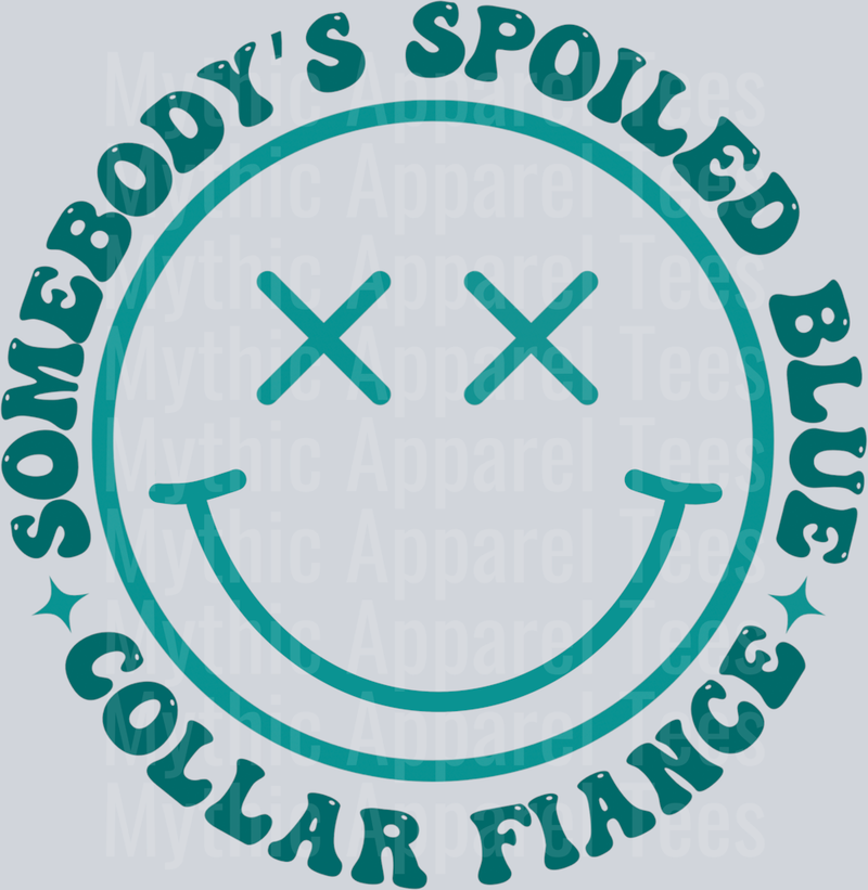 Spoiled blue collar fiancé pocket DTF Blue Collar Transfers