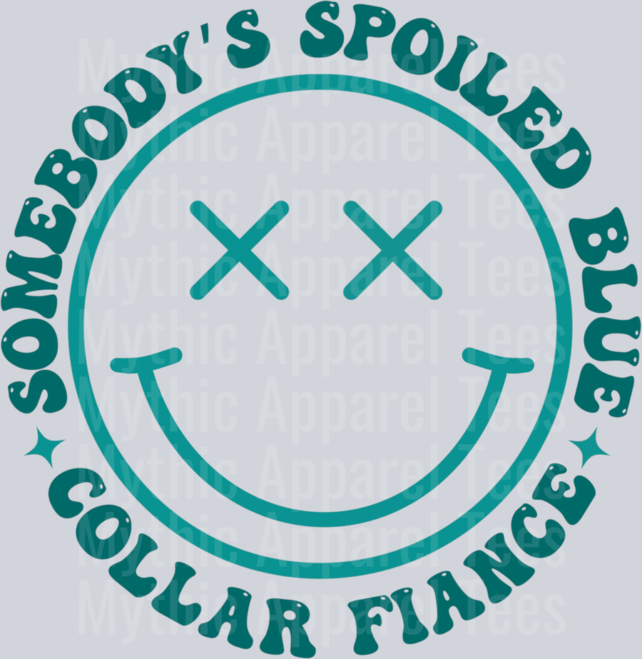 Spoiled blue collar fiancé pocket DTF Blue Collar Transfers