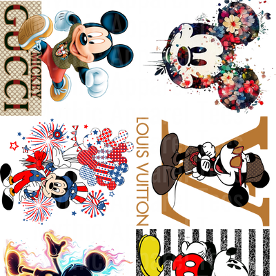 DISNEY MICKEY MOUSE GANG SHEET 10 FULL SIZE IMAGES