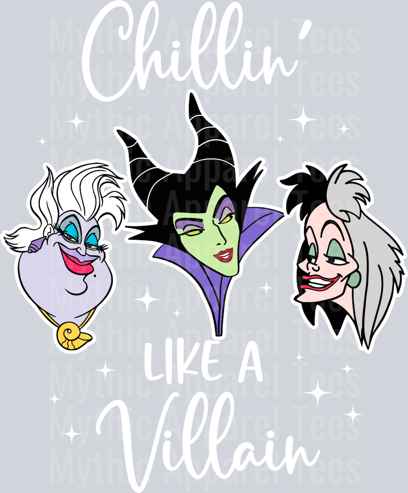 Chillin like a villain DTF Disney Villains Transfers