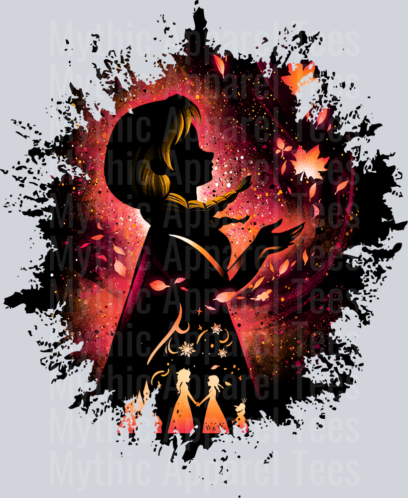 Anna Disney Princess Dark Silhouette Color Splash Crystal Ball Vision