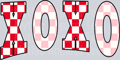XOXO Wavy Retro Funny Designs Valentines Day