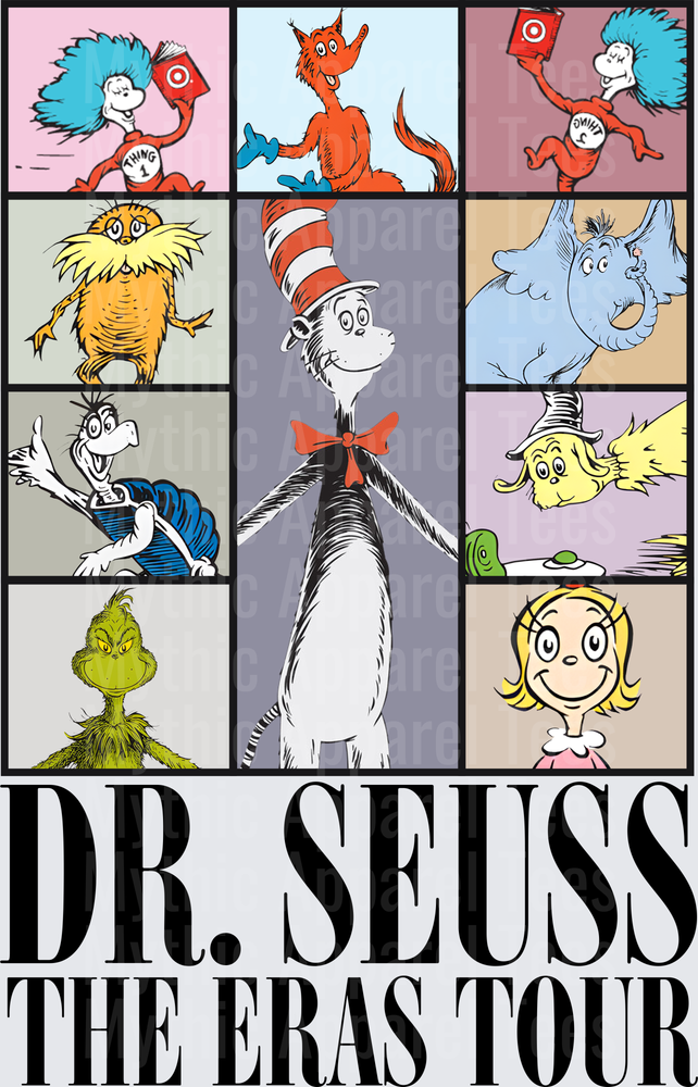 DR Seuss The Eras Tour Character Grid Collage