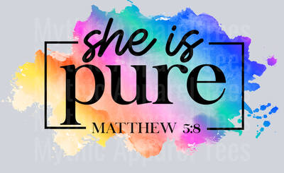She Is Pure DTF Religious Transfers