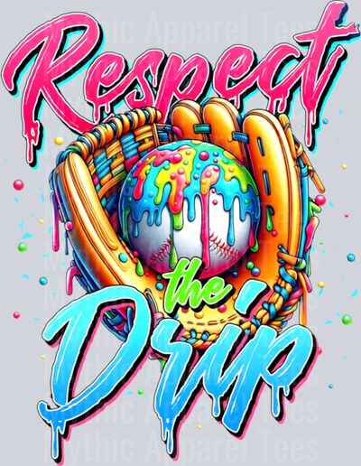 Baseball Drip Boys Ice Cream Drip Youth Respect The Drip DTF Baseball Transfers