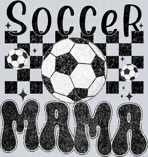 Soccer Momma Checker and Ball DTF Soccer Transfers