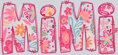 Mimi Floral Pink Floral DTF MiMi Transfers