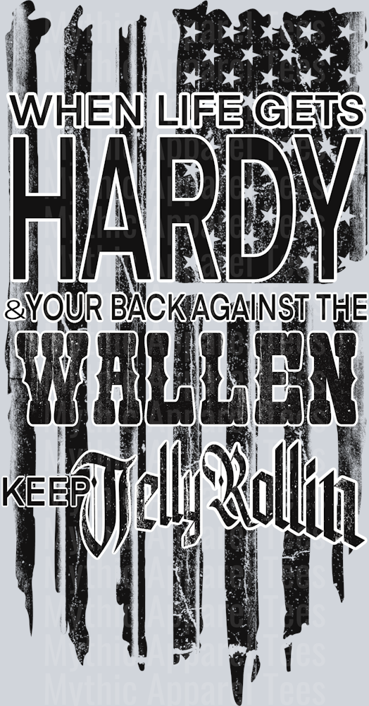 WALLEN hardy jelly roll Black DTF Country Music Transfers